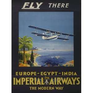  FLY AIRPLANE EUROPE SGYPT INDIA MODERN AIRWAYS VINTAGE 