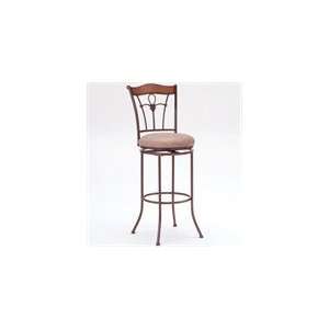   Ryland Swivel Stool with Medium Brown Faux Suede