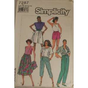  Simplicity Pattern 7287 Misses Skirt,Pant Size N 10,12,14 