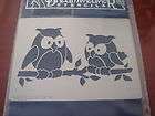 Owl Pair Stencil template NEW