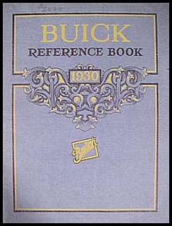 1930 Buick Reference Book Shop Manual Original Xlnt  
