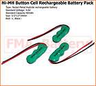 Ni MH Button Rechargeable Battery w/lines 3.6V 40MAH For PLC Data 