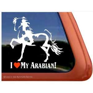  I Love My Arabian Horse Trailer Vinyl Window Decal Sticker 