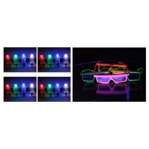   Diffraction Glasses (4 pair / Plastic Frames) and Finger Lights (4
