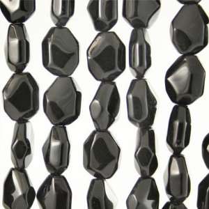  17mm Faceted Black Glass Beads: Arts, Crafts & Sewing