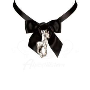 Alpenflustern Traditional Necklace Fawn with Bow (black)   Traditional 