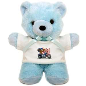    Teddy Bear Blue Motorcycle Eagle And US Flag: Everything Else