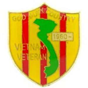  Vietnam God Duty Country Shield Pin 1 Arts, Crafts 
