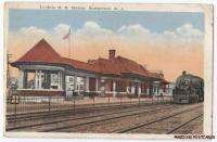 Erie RAILROAD Station, Train   RUTHERFORD NJ 1924  