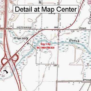  USGS Topographic Quadrangle Map   Bay City, Michigan 