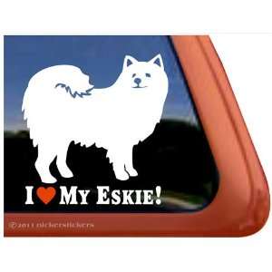  I Love My Eskie Dog Vinyl Window Decal Sticker: Automotive