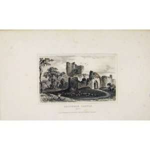  Saltwood Castle C1845 Kent Dugdale Antique Print Art: Home 
