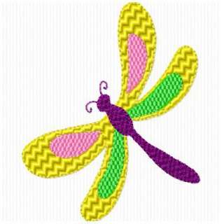 DRAGONFLY SINGLE EMBROIDERY MACHINE DESIGN CD  