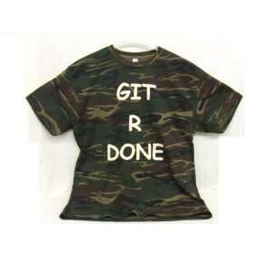  Git R Done Larry the Cable Guy Camo T Shirt (Size L 