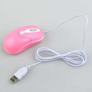 Pink And White USB Optical Mouse Mice For PC Laptop New  