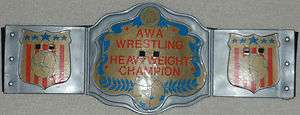 AWA Remco Official Championship Belt Figure Holder Mat Mania WWF 