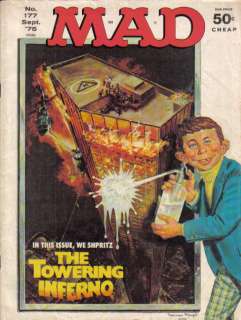 Mad Magazine #177 September 1975 The Towering Inferno  