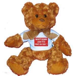   LEAVE PAW PRINTS ON YOUR HEART Plush Teddy Bear with BLUE T Shirt