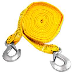 20 FOOT ATV RECOVERY TOW STRAP CABLE ROPE WITH HOOKS  