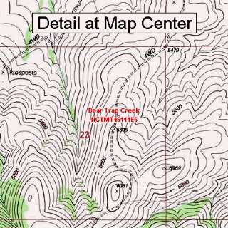  USGS Topographic Quadrangle Map   Bear Trap Creek, Montana 