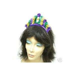  Mardi Gras Sequin Princess Tiara Crown: Toys & Games