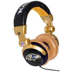 iHip NFL Football Licensed Baltimore Ravens DJ Style Headphones 