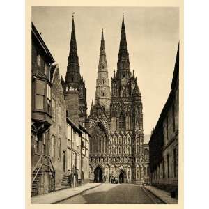  1935 Lichfield Cathedral Spire England Martin Hurlimann 