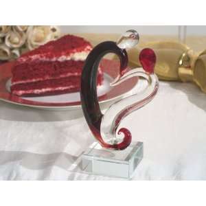  Two hearts become one Murano cake topper