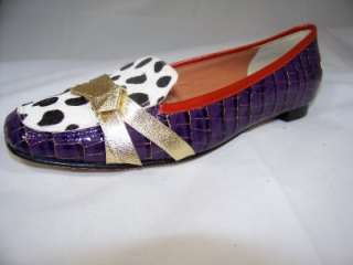   Greentini Purple Flats Retails $199 Womens Shoes Size 7.5 B517  