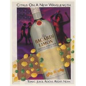  1995 Bacardi Limon Citrus Rum on a New Wavelength Print Ad 