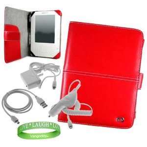 Reading Device With A ** RED ** Kroo Kindle 2 Melrose Leather Cover 