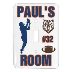  Pauls Football Room Custom Single Light Switch Cover 