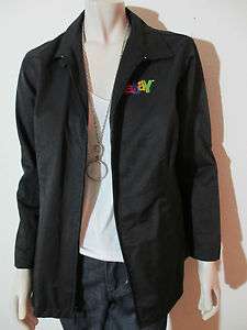Designer I.D.  Black Jacket Coat Windbreaker Clothing M NWT  