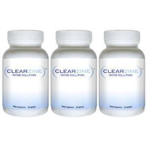 ClearZine (3 Bottles)   The Top Rated Acne Treatment Pill. Eliminates 