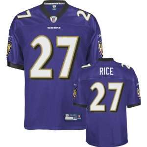 Ray Rice Jersey: Reebok Authentic Purple #27 Baltimore Ravens Jersey 