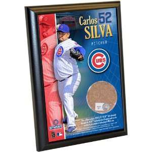  MLB Chicago Cubs Carlos Silva 4 by 6 Inch Dirt Plaque 