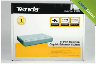 NEW TENDA G1008D 8 port Desktop Gigabit Ethernet Switch 10/100/1000 