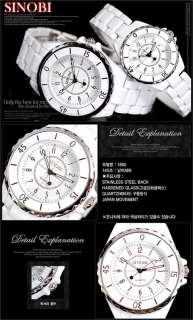 New Fashion Japan White Ladies Mens Luxury Quartz Sinobi Wrist Watch 