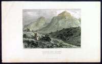 1850 Dufour Antique Print American Indians Buffalo Hunt  