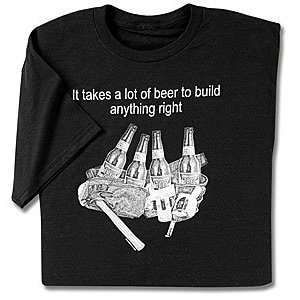  Day Gifts It Takes a Lot of Beer T shirt M   Xl 