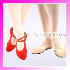 Comfortable Girls Canvas Ballet Dance Shoes Fitness Flat Slippers > 3 