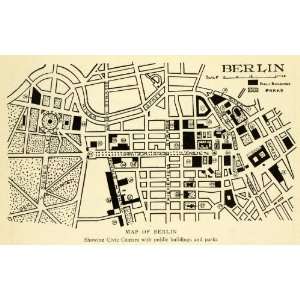  Berlin Map Architecture Civic Centers Public Buildings Parks Germany 