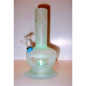  Led Frosted Glass Frog Water Tobacco Pipe 