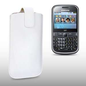  SAMSUNG CH@T 335 WHITE PU LEATHER CASE, BY CELLAPOD CASES 