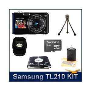 TL210 Digital Camera Blue Kit w/ Memory Card, Card Reader, Case, Mini 