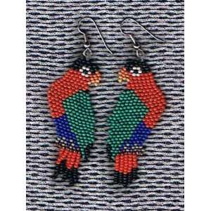  Beaded Parrot Earrings 