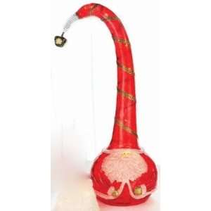  Fenton Art Glass Christmas Tall Red Santa Light Chain 