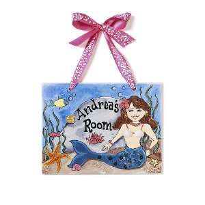  Hand Painted Name Plaque   Mermaid: Toys & Games