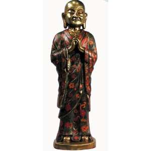   Monk Tibetan Silver Statue Cloisonne Standing Monk: Everything Else