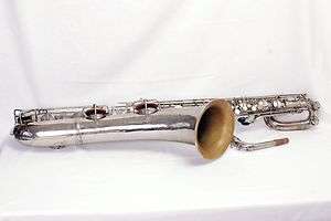 Conn 12M Baritone Saxophone 314xxx Rare Nickel Plate  